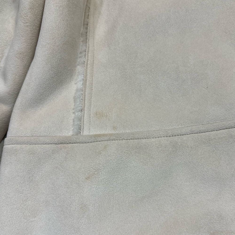 1 Madison Faux Suede Penny Lane Embroidered Hoodie Jacket Coat Fox Tail Fur M - Picture 7 of 13